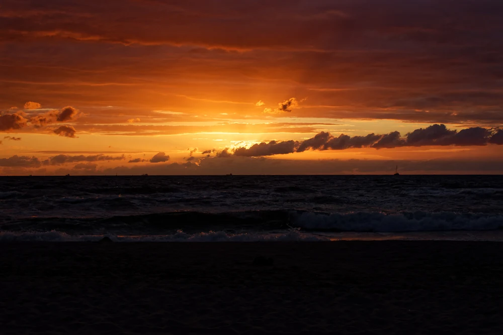 Strand im Sonnenuntergang